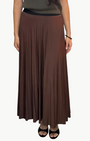 JERSEY SKIRT IN BROWN - Romi Boutique