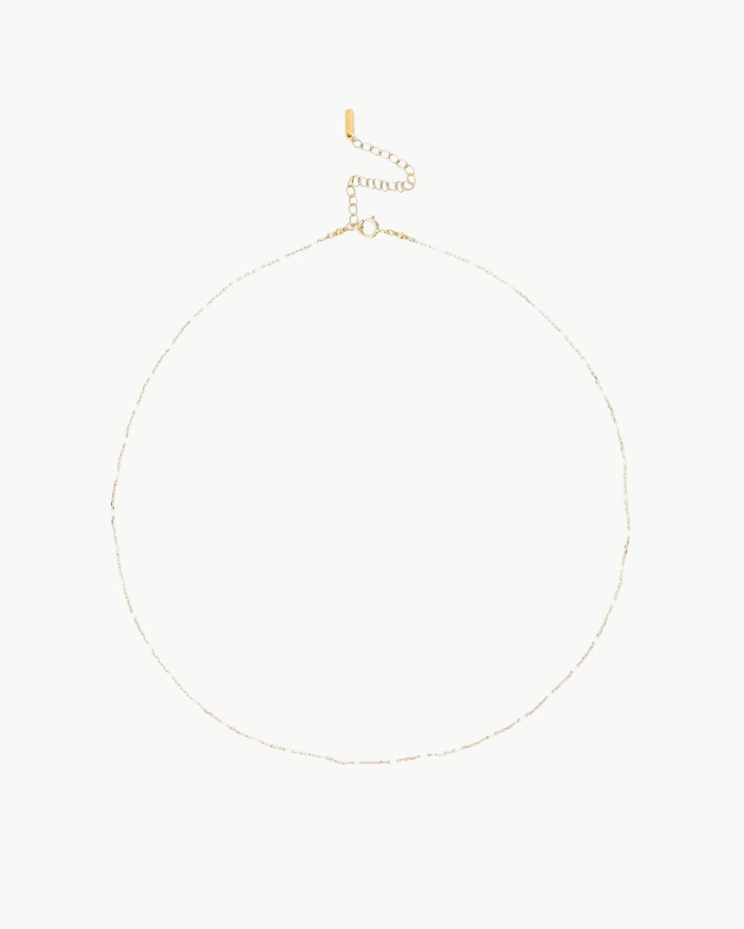 ENAMEL BEAD NECKLACE IN WHITE - Romi Boutique