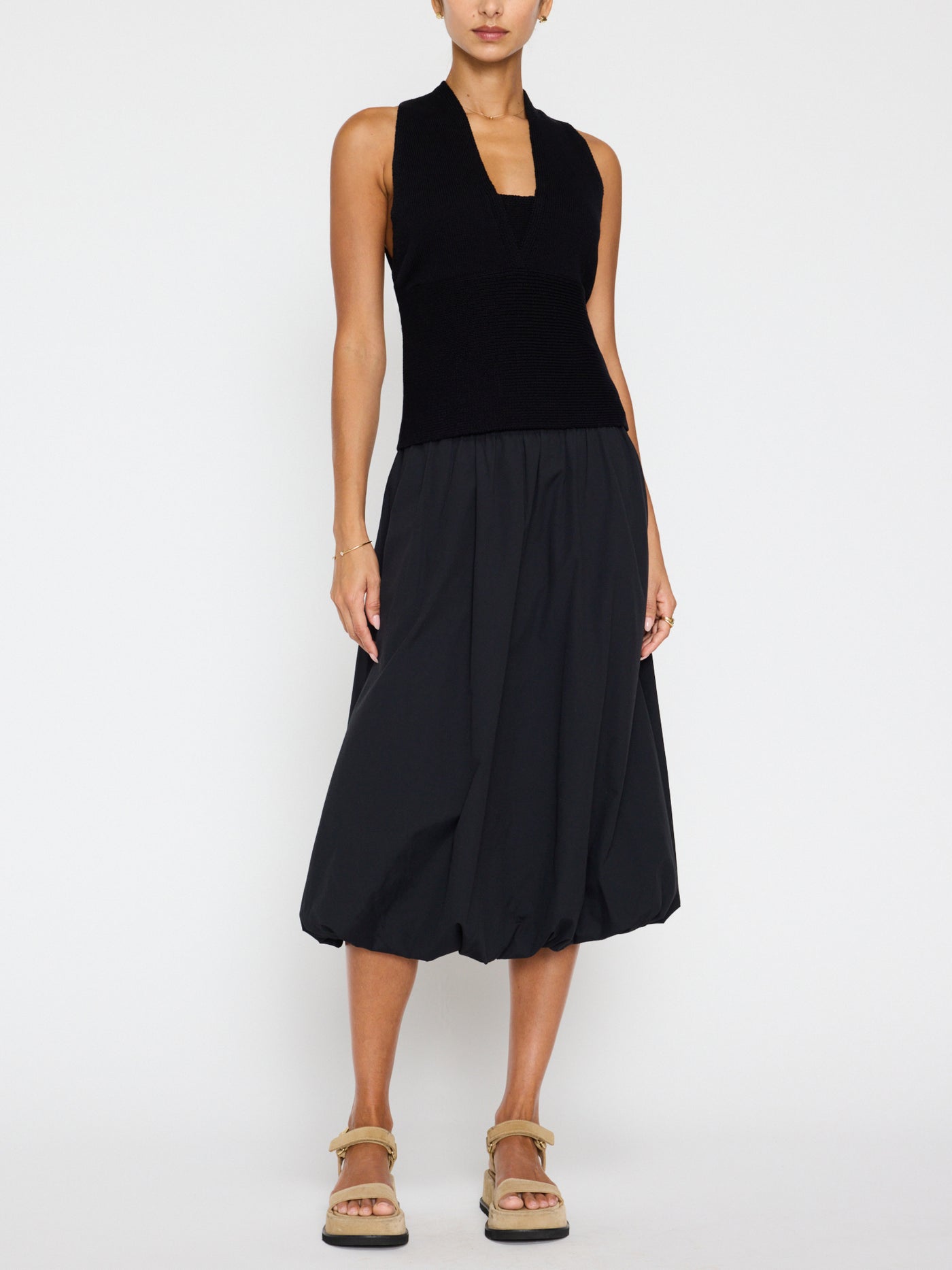 LOTI BUBBLE SKIRT IN BLACK ONYX