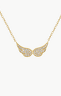 EF Collection Diamond Double Angel Wing Necklace at Romi Boutique