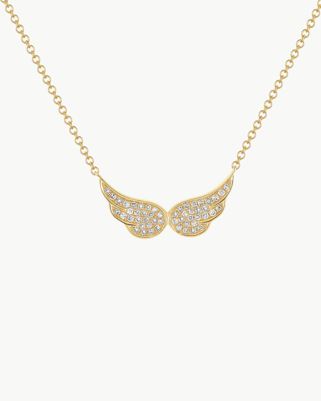 EF Collection Diamond Double Angel Wing Necklace at Romi Boutique