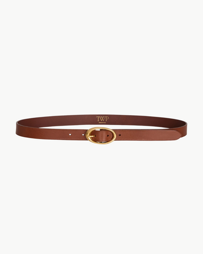 NARROW BELT IN COGNAC - Romi Boutique