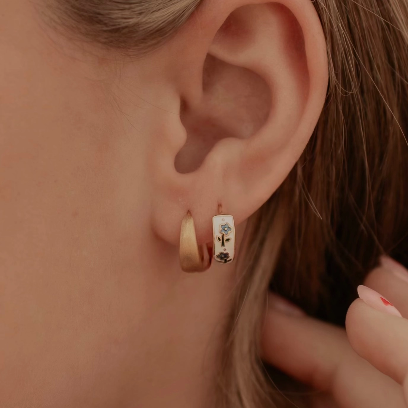 Romi Daphne Tea Cup Hoops at Romi Boutique