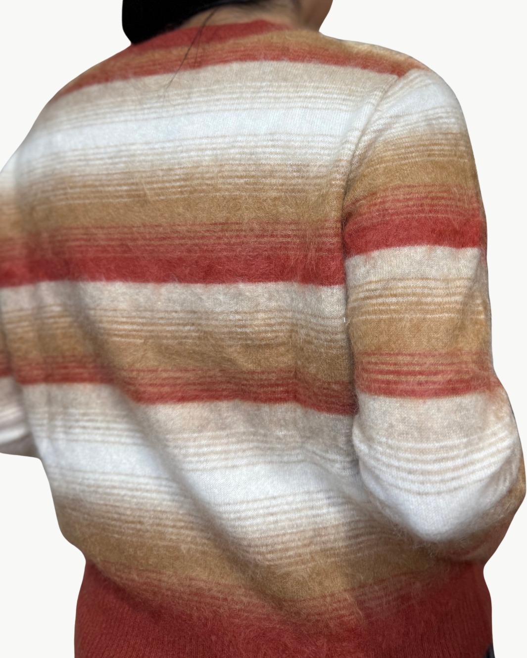 Autumn Cashmere BRUSHED OMBRE STRIPE CREW at Romi Boutique