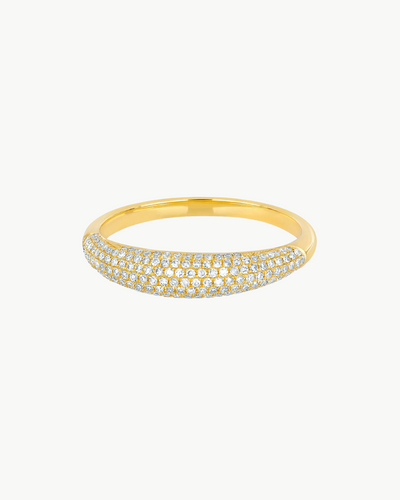 DIAMOND DOME RING IN 14K YELLOW GOLD