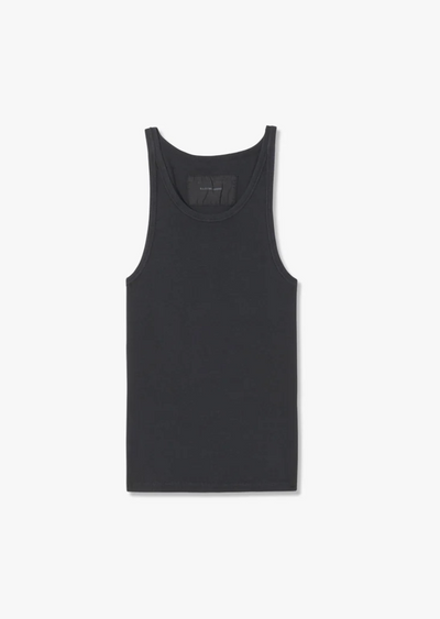 JENNIFER RIB TANK IN JET BLACK
