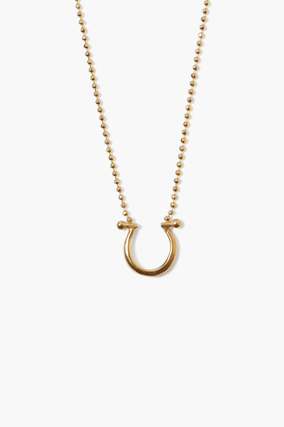 HORSESHOE NECKLACE IN YELLOW GOLD - Romi Boutique