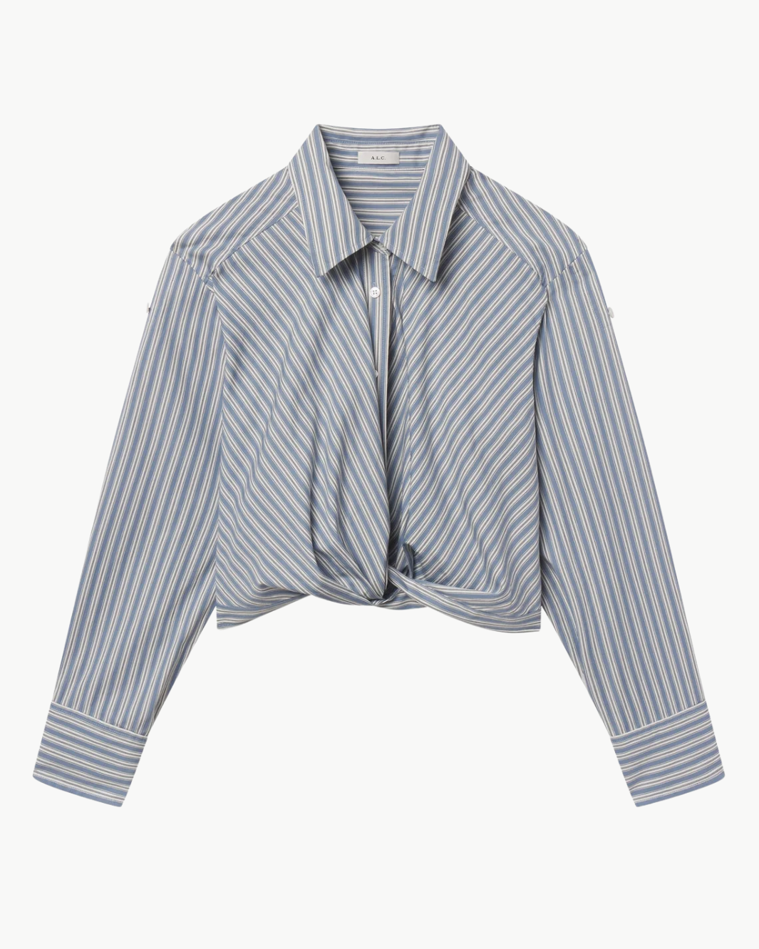 A.L.C Leo Striped Cotton Shirt at Romi Boutique