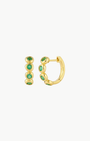 EF Collection Emerald Pillow Huggie Earring at Romi Boutique