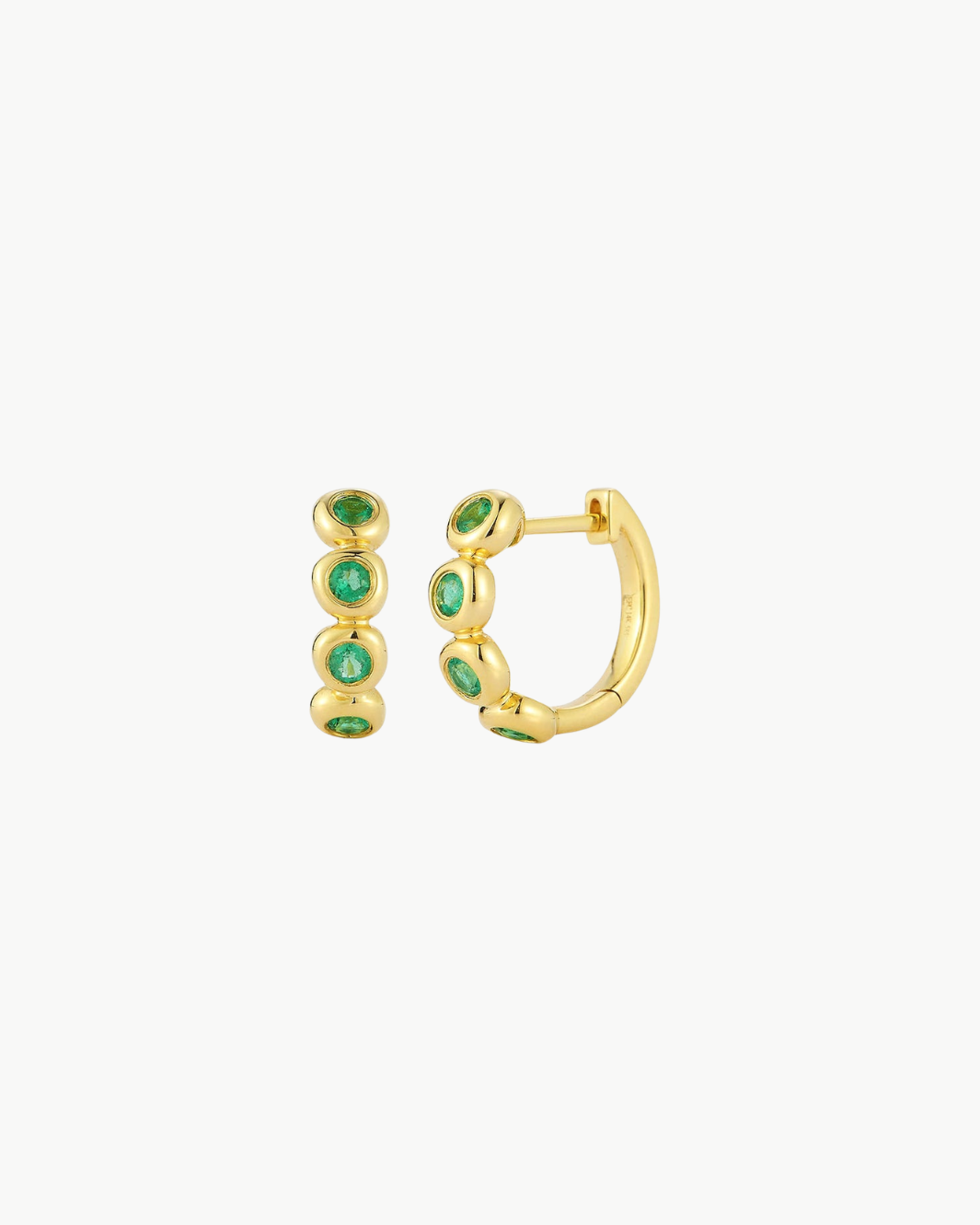 EF Collection Emerald Pillow Huggie Earring at Romi Boutique