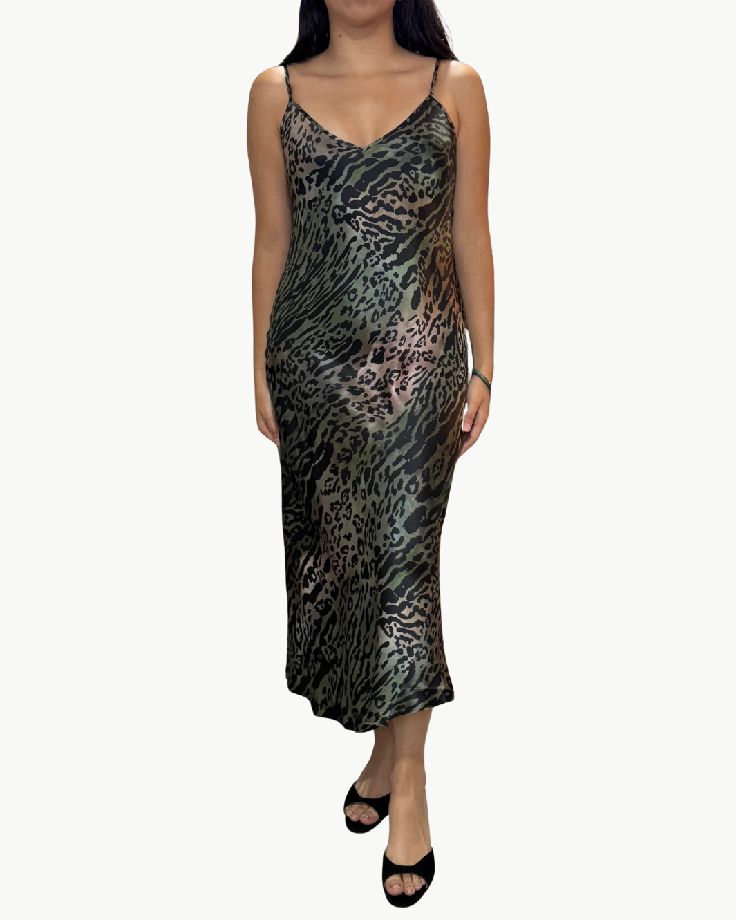 GO SLIP DRESS IN OLIVE BRANCH
