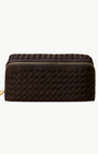 Naghedi CARAVAN MEDIUM COSMETIC CASE IN CHOCOLATE at Romi Boutique