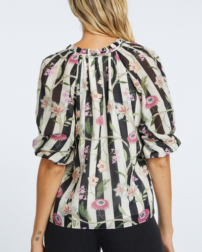 ZARA TOP IN STRIPE VINE