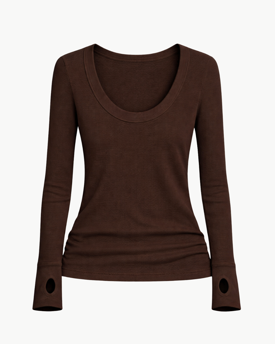 Enza Costa Cashmere Easy Cuffed U Top at Romi Boutique