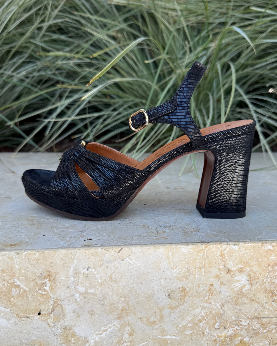 CHIE MIHARA KELOCA SANDAL IN BLACK JEEP at Romi Boutique