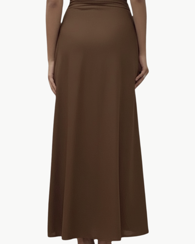 GO SLIT DIFFERENCE SKIRT IN ESPRESSO