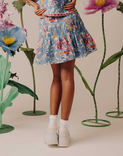 MELIE MINI SKIRT IN POWERSCOURT GARDEN FLORAL