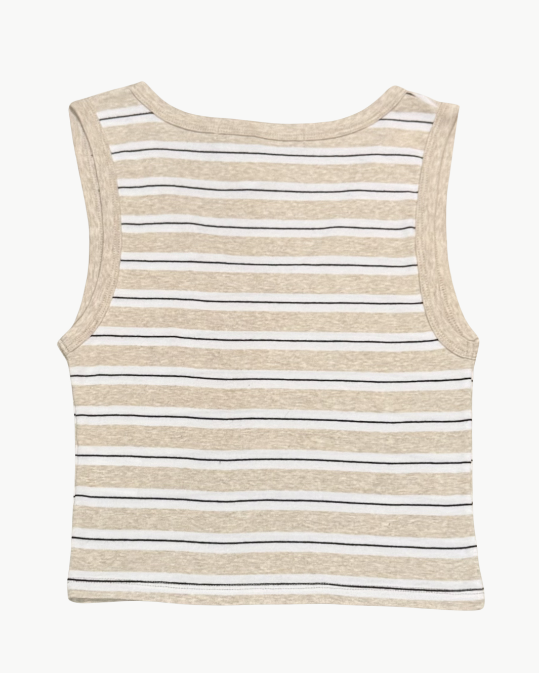 Enza Costa COTTON STRIPE CLASSIC U TANK at Romi Boutique