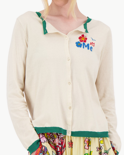 JAN COTTON CARDIGAN IN GUITAR - Romi Boutique