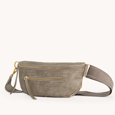 CHARLES CROSSBODY MED IN PEWTER/BRUSHED GOLD