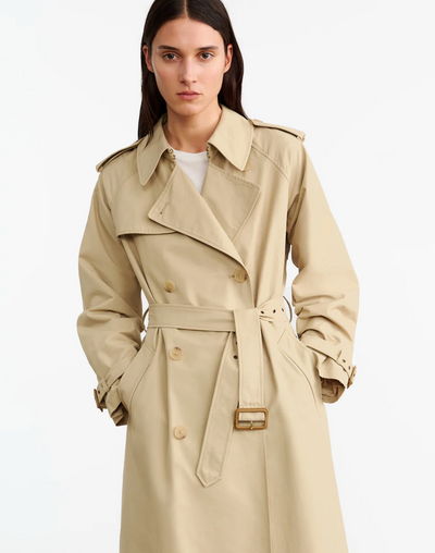 TANNER TRENCH COAT IN KHAKI