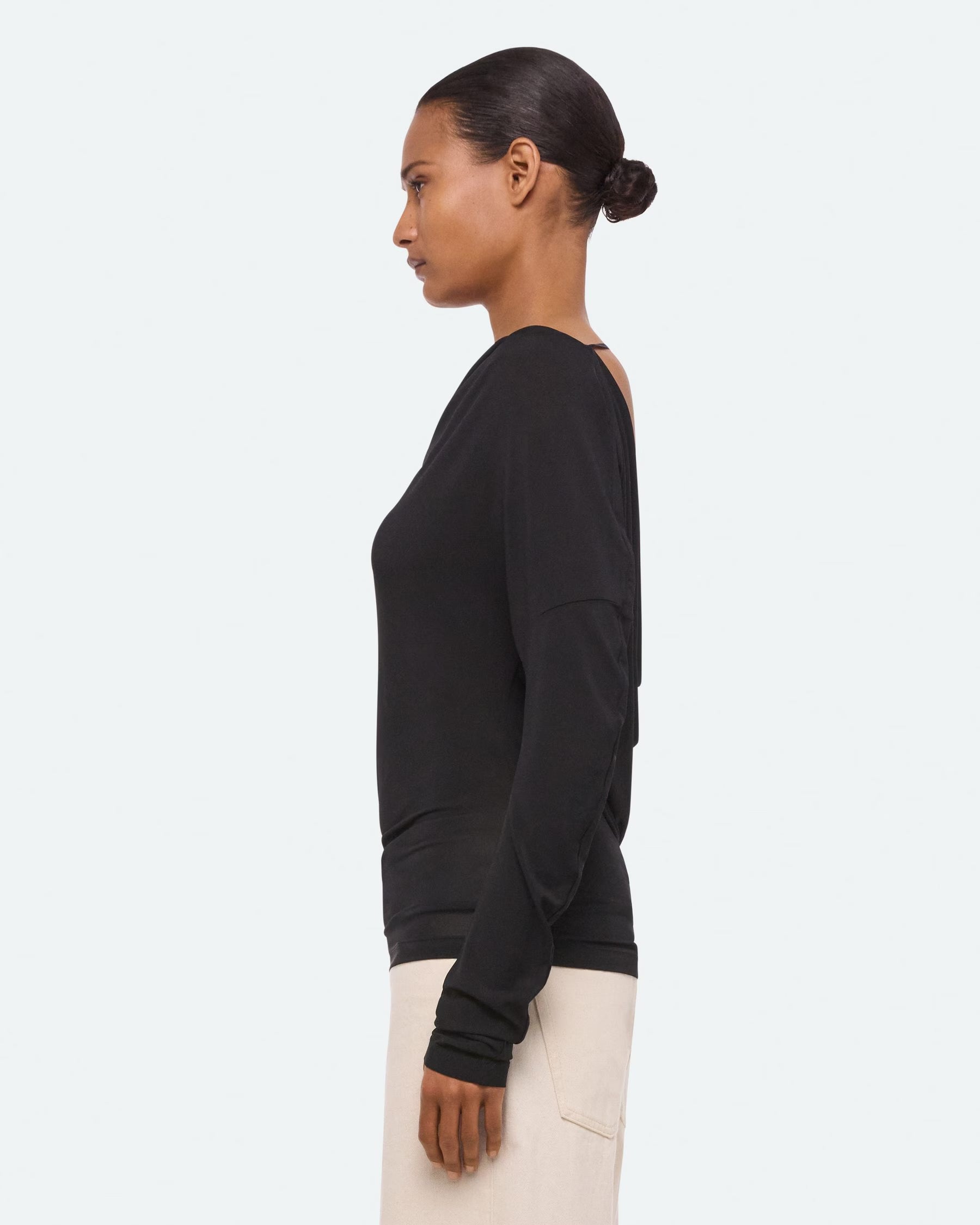 Cowl Long-Sleeve Top