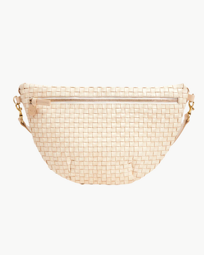 GRANDE FANNY BAG IN CREAM WOVEN CHECKER