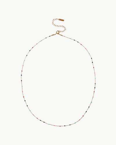 ENAMEL BEAD NECKLACE IN MULTI - Romi Boutique