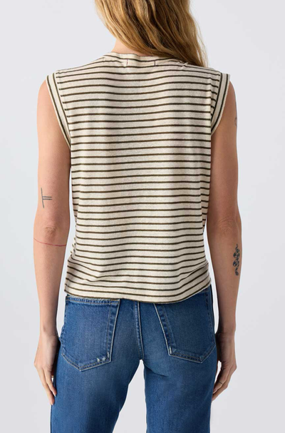 SLEEVELESS LOVE TEE IN RESEDA MULTI - Romi Boutique