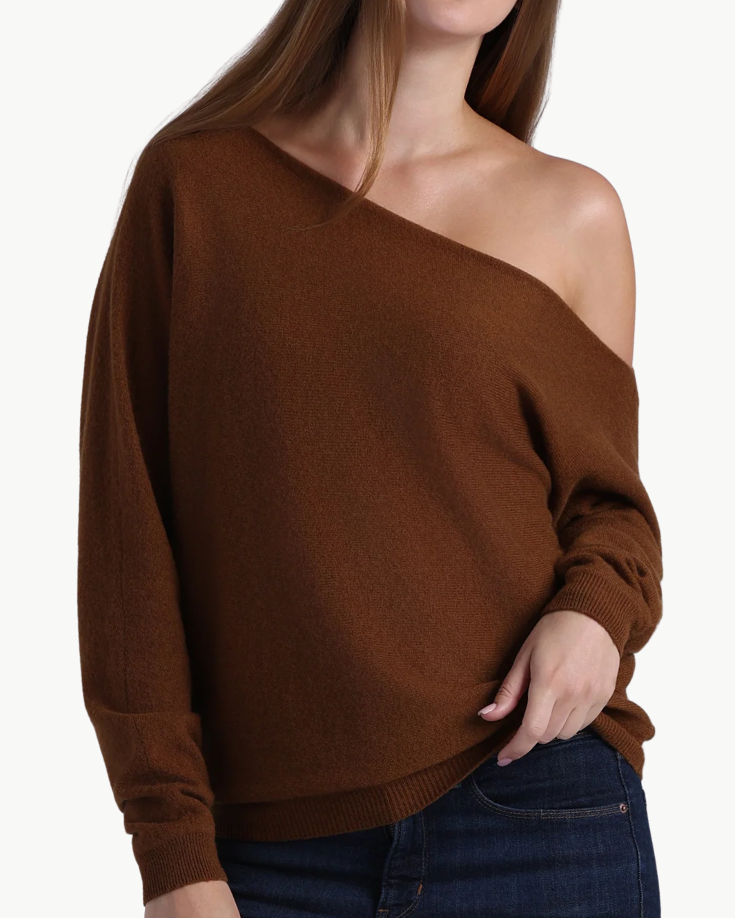 CASHMERE OFF THE SHOULDER TOP IN FOXTAIL