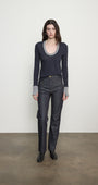 Enza Costa Fine Cashmere Easy Cuffed U Shirt at Romi Boutique