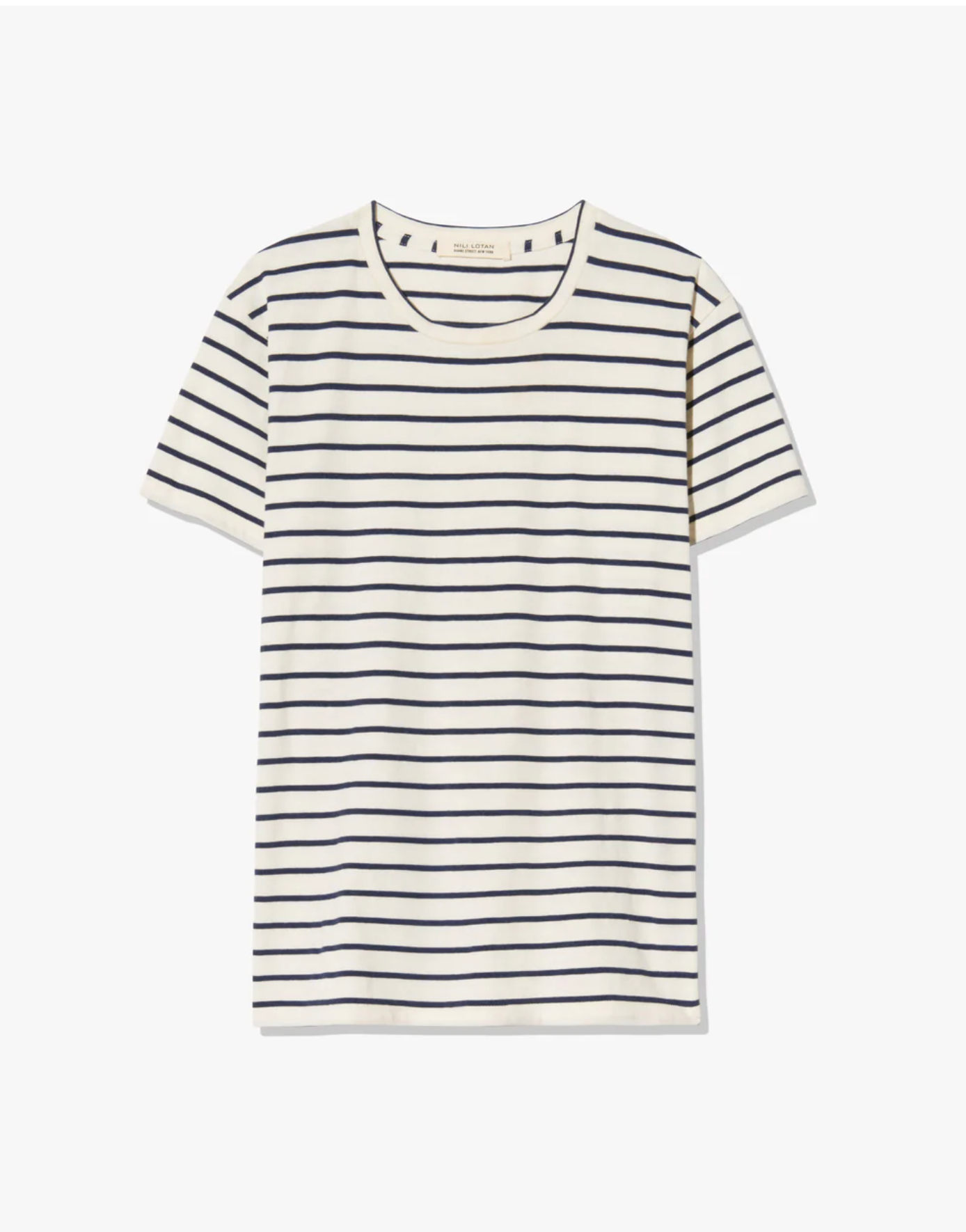 LANA TEE IN NAVY/NATURAL STRIPE