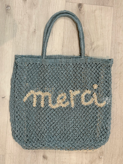 MERCI JUTE BAG IN SKY