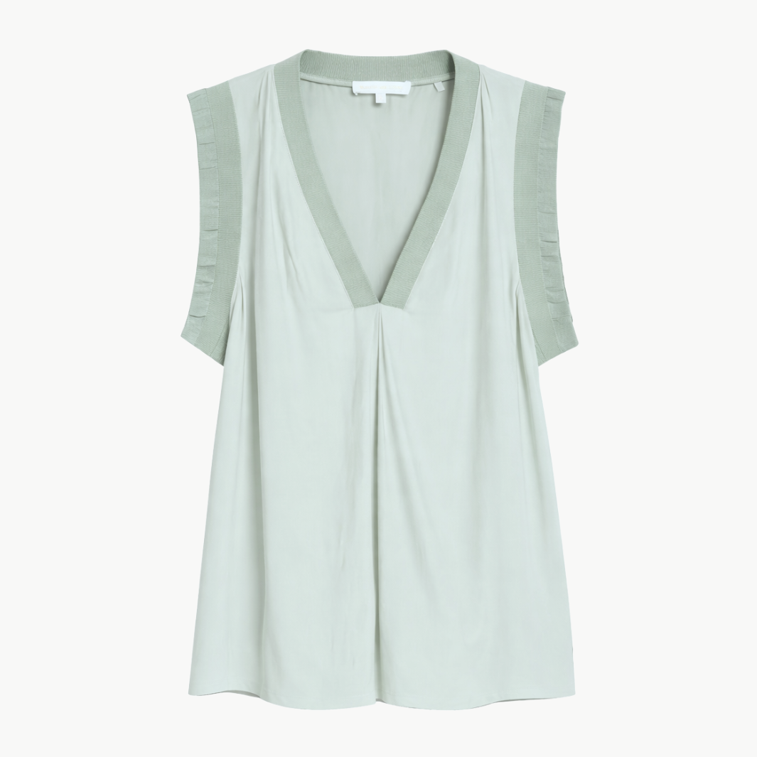 Ramy Brook ZANDRA V-NECK TANK at Romi Boutique