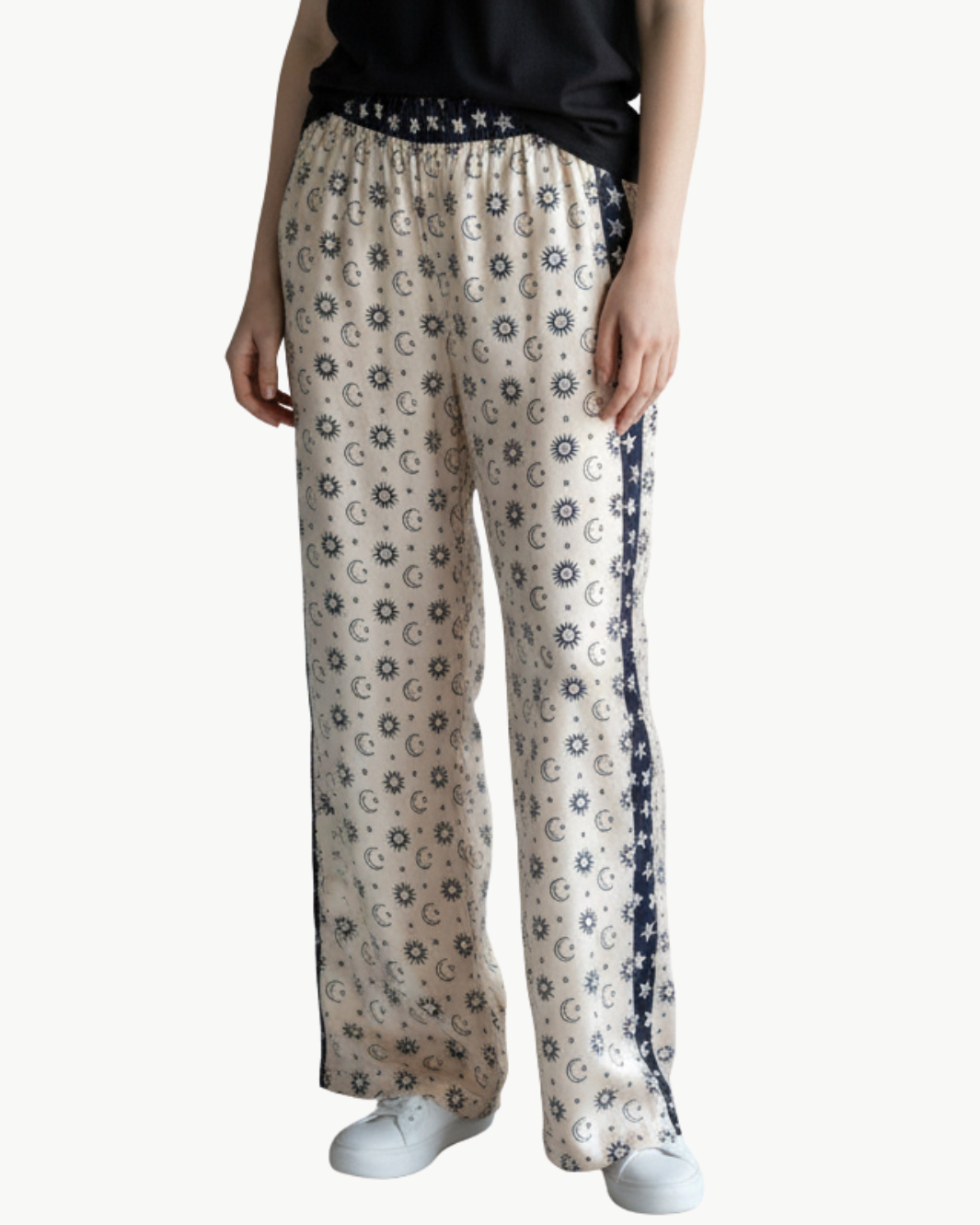Me369 DENIS STRAIGHT LEG PRINTED PANT at Romi Boutique