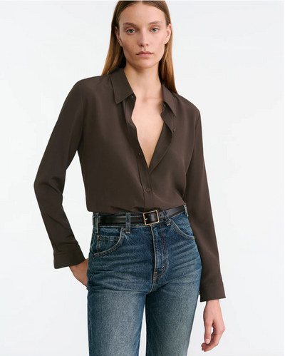 SIMONE SHIRT IN CHOCOLATE BROWN