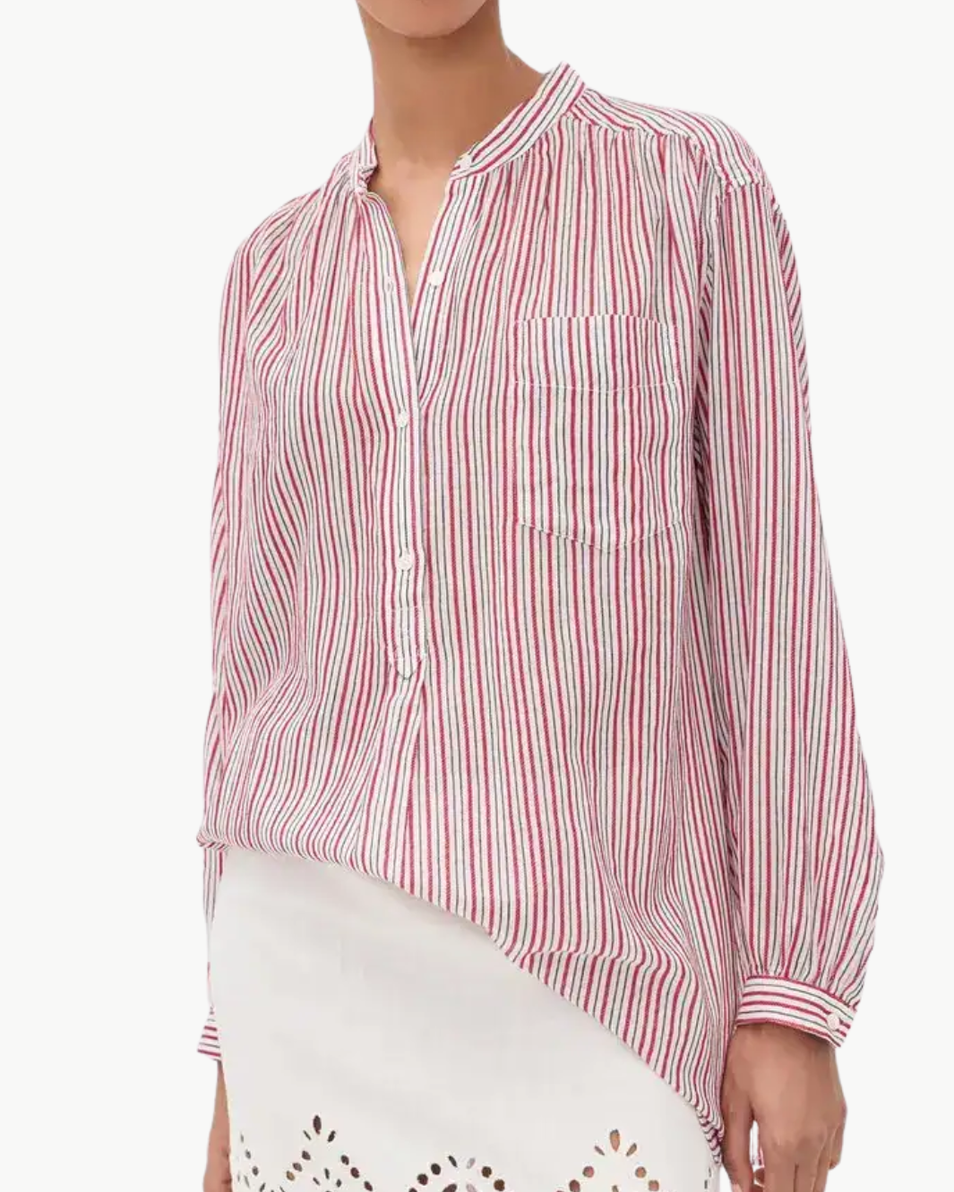 SAPHA TOP IN ECRU/RED - Romi Boutique