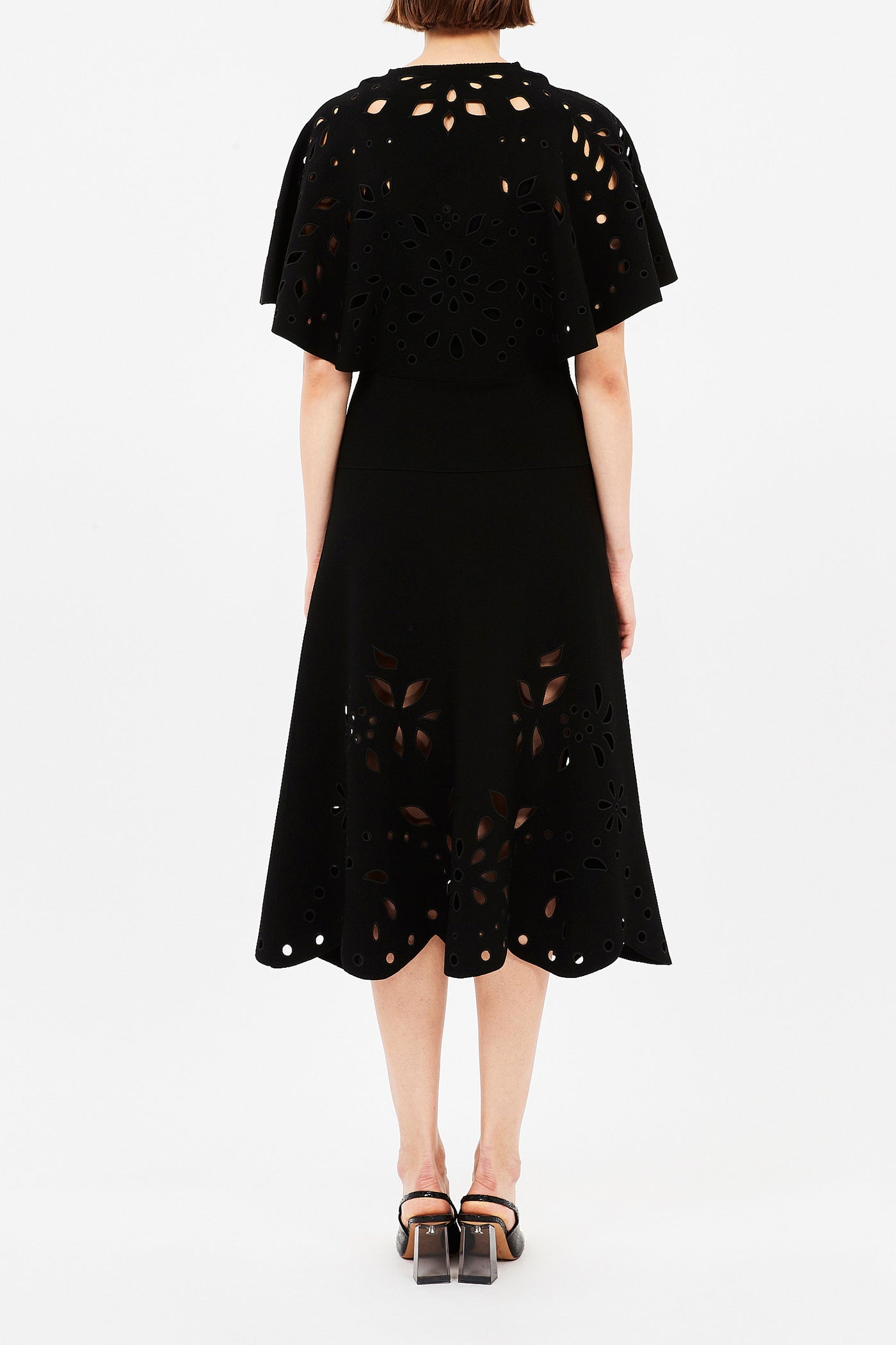 JOSIE CAPE SLEEVE KNIT TOP IN NOIR