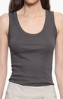 Enza Costa SUPIMA BABY RIB TANK at Romi Boutique