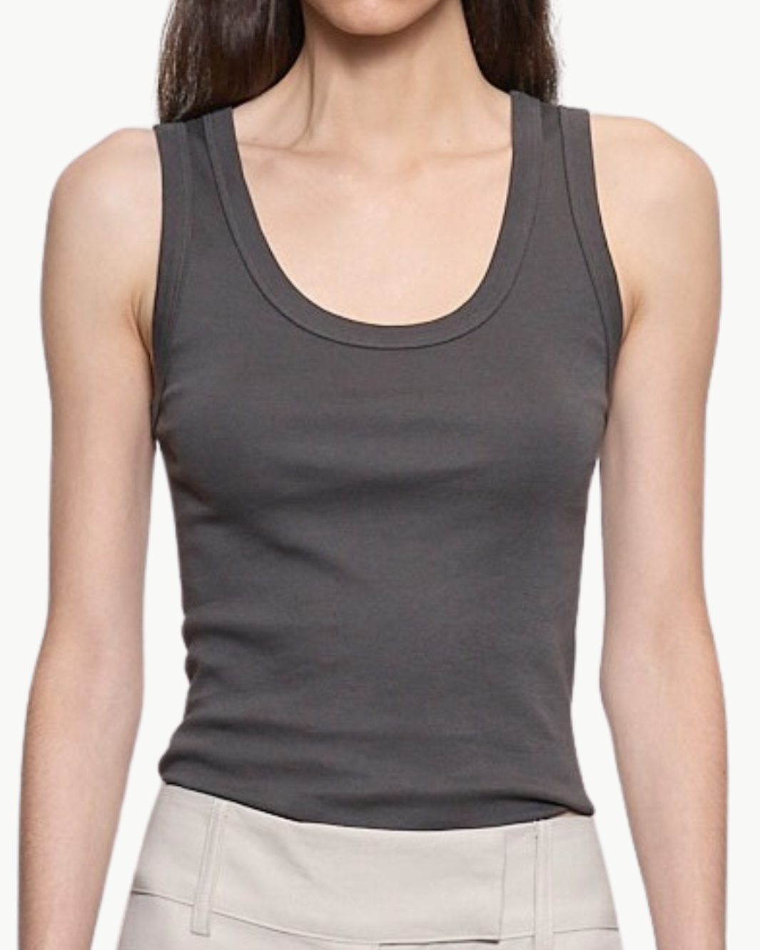 Enza Costa SUPIMA BABY RIB TANK at Romi Boutique