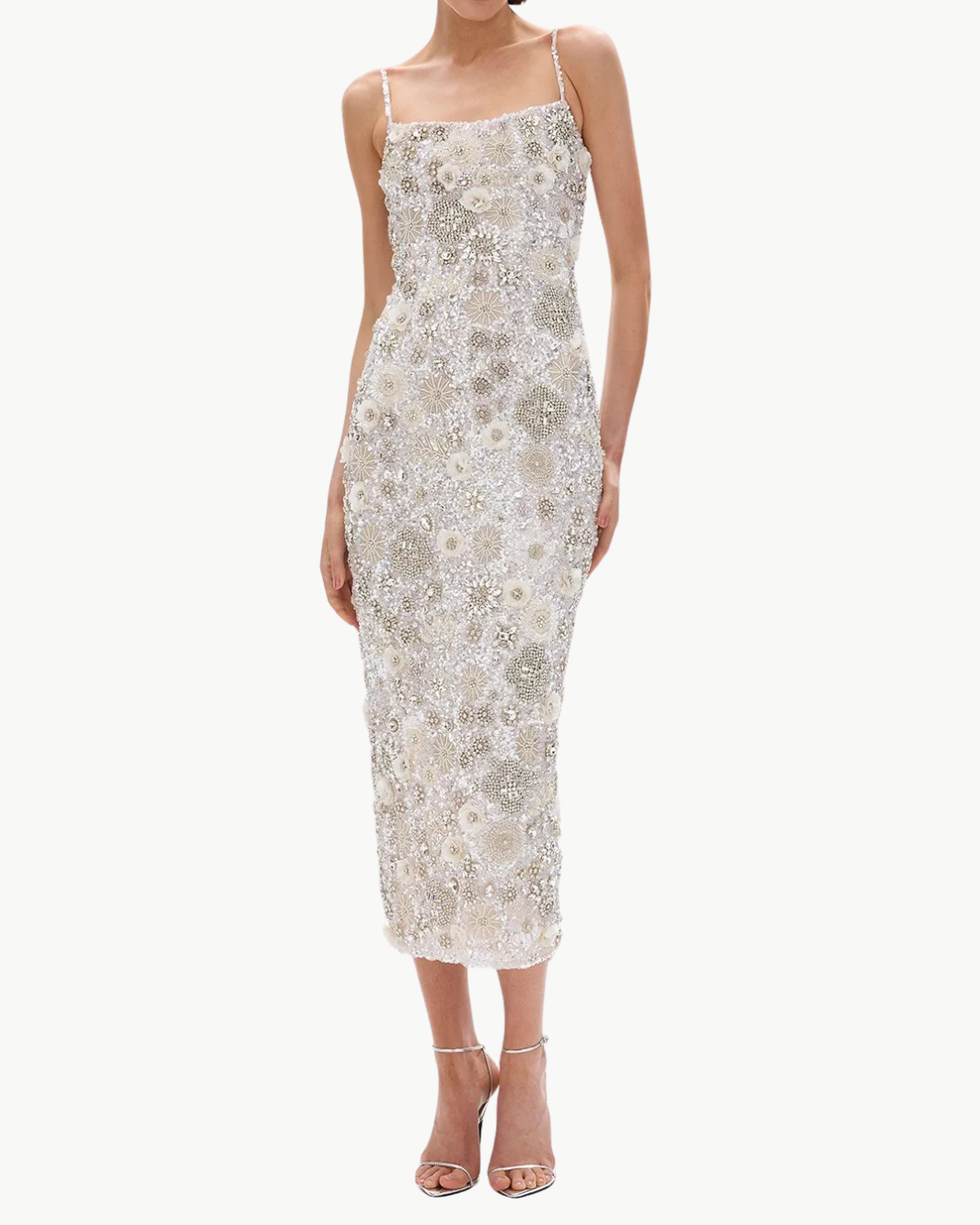 midi dress length Petal and Pup Women's Clo Puff Sleeve Midi Dress