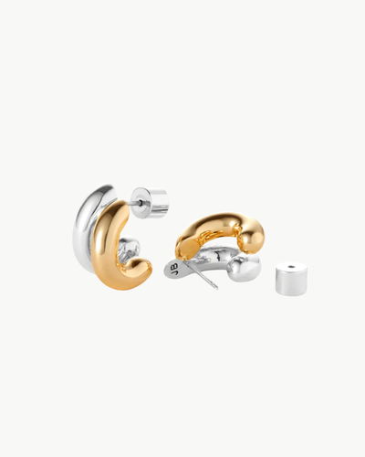 MINI FLORENCE EARRINGS IN TWO-TONE