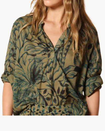 ADELE SHIRT IN FLORAL PRINT GREEN