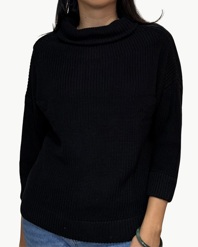 HALF CARDIGAN STITCH IN BLACK