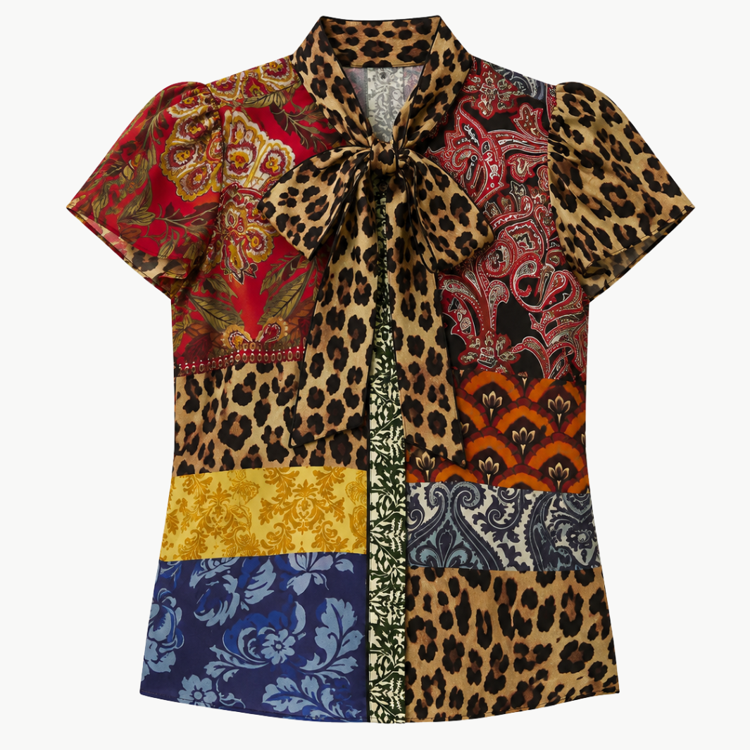 Jeannie Bow Collar Button Down