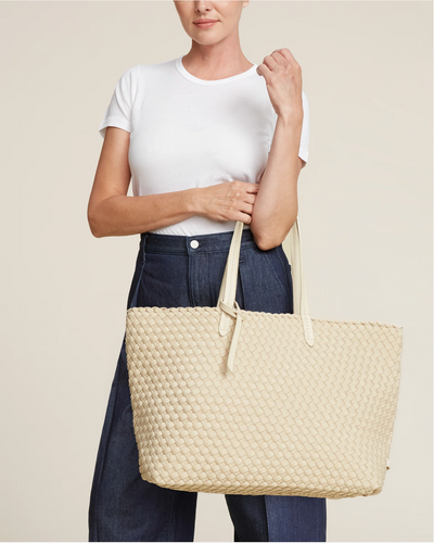 JETSETTER LARGE TOTE IN ECRU - Romi Boutique