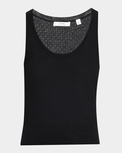 DOUBLE LAYER MESH CAMI IN BLACK