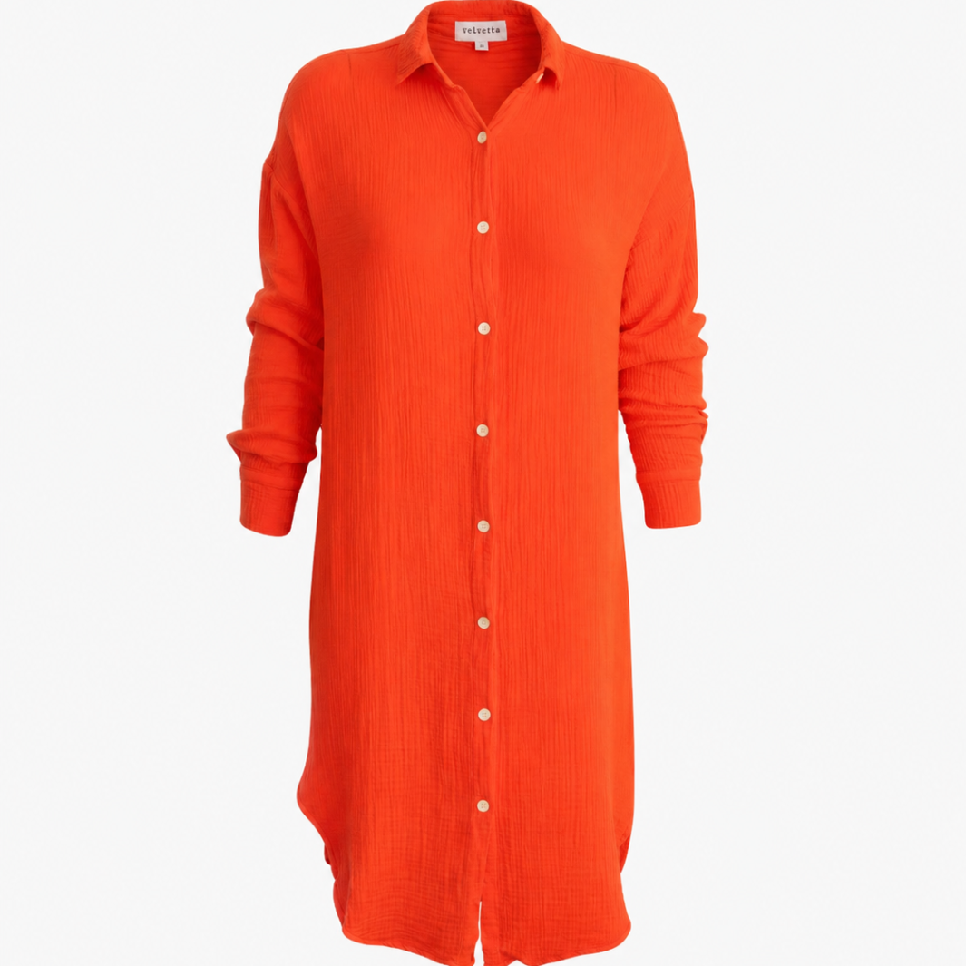 Felicite Boyfriend Tunic Dress at Romi Boutique