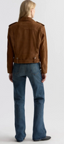 Nili Lotan Evel Biker Suede Jacket at Romi Boutique