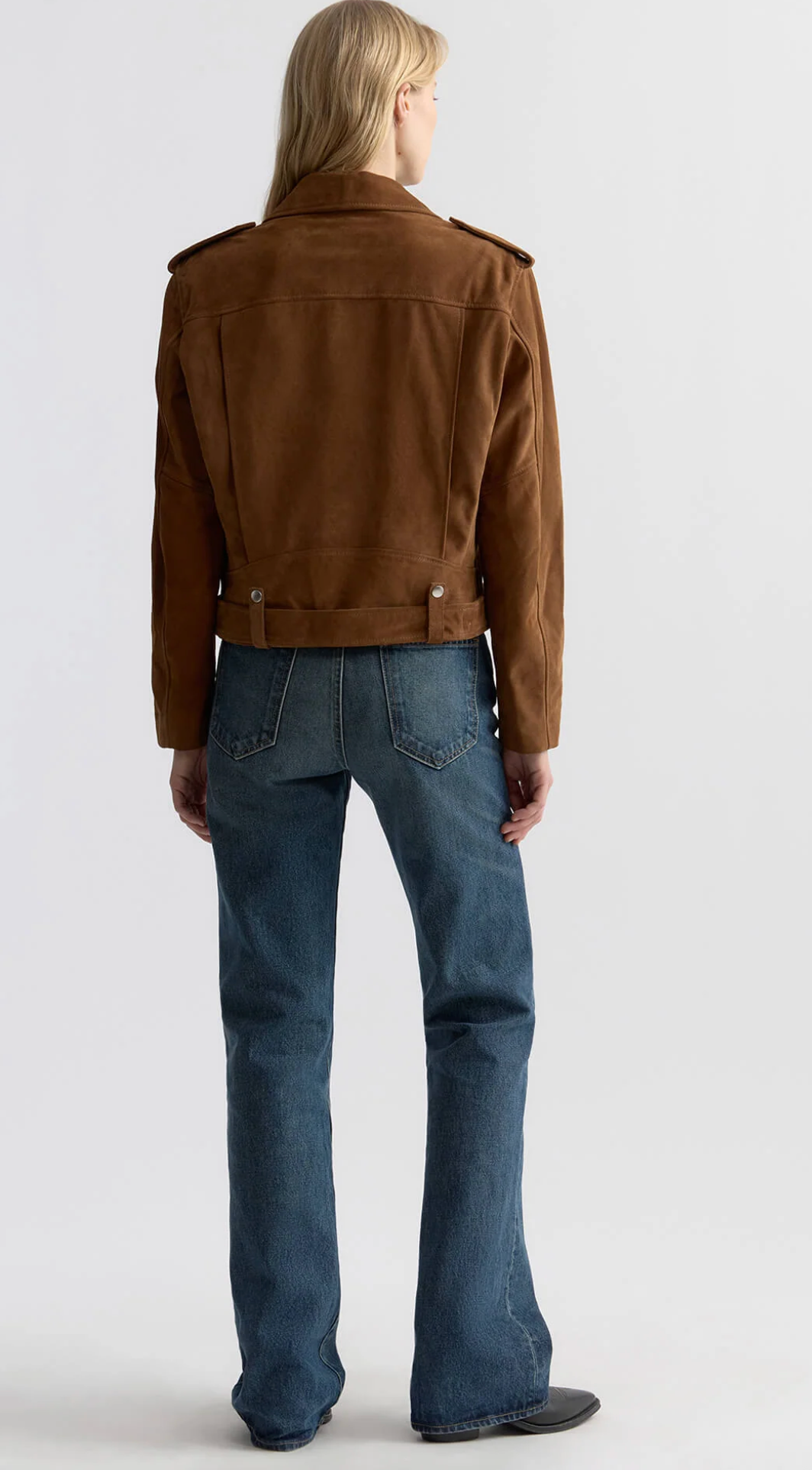 Nili Lotan Evel Biker Suede Jacket at Romi Boutique